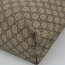 GUCCI GG Supreme Tote Bag PVC Beige Gold 211134 Auth 129338-15