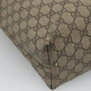 GUCCI GG Supreme Tote Bag PVC Beige Gold 211134 Auth 129338-16