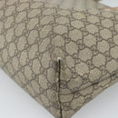 GUCCI GG Supreme Tragetasche PVC Beige Gold 211134 Auth 129338-16