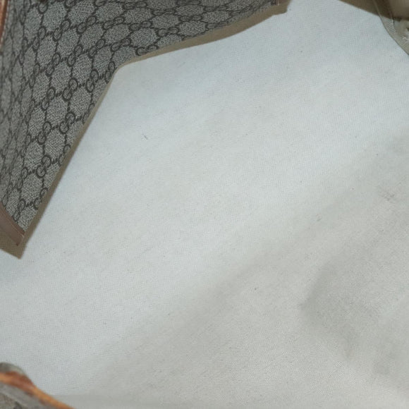 GUCCI GG Supreme Tote Bag PVC Beige Gold 211134 Auth 129338