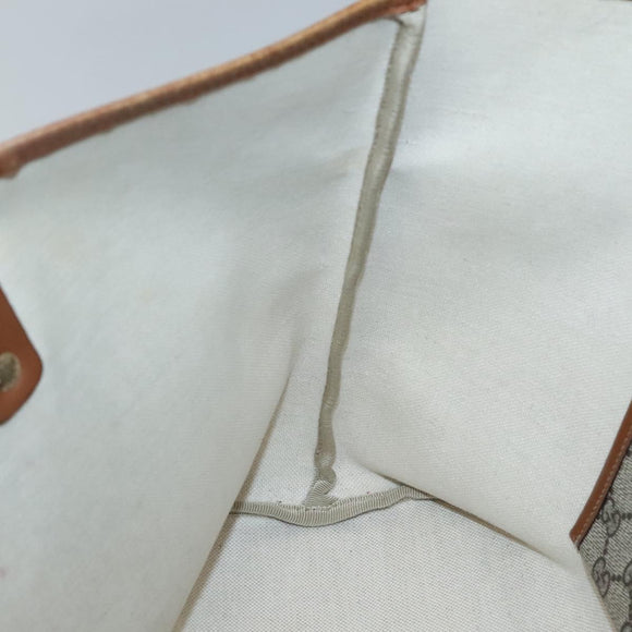 GUCCI GG Supreme Tote Bag PVC Beige Gold 211134 Auth 129338