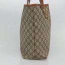 GUCCI GG Supreme Tote Bag PVC Beige Gold 211134 Auth 129338-3