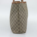 GUCCI GG Supreme Tragetasche PVC Beige Gold 211134 Auth 129338-3