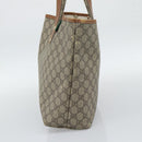 GUCCI GG Supreme Tragetasche PVC Beige Gold 211134 Auth 129338-4