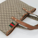 GUCCI GG Supreme Tote Bag PVC Beige Gold 211134 Auth 129338-6