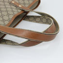 GUCCI GG Supreme Tragetasche PVC Beige Gold 211134 Auth 129338-8