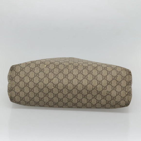GUCCI GG Supreme Tote Bag PVC Beige Gold 211134 Auth 129338