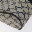 GUCCI GG Supreme Sherry Line Clutch Bag PVC Navy Gold Red 56 01 012 Auth 129340-11