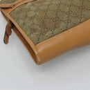 GUCCI GG Canvas Shoulder Bag Beige Gold Auth 129343-11