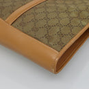 GUCCI GG Canvas Shoulder Bag Beige Gold Auth 129343-12