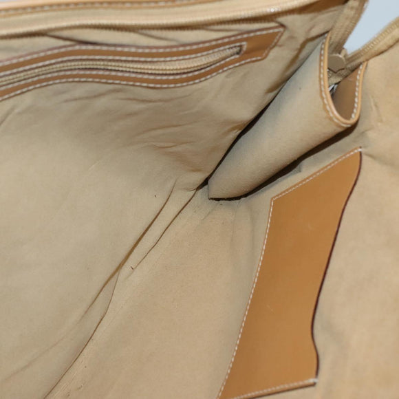 GUCCI GG Canvas Shoulder Bag Beige Gold Auth 129343