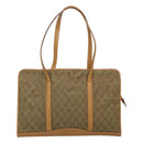 GUCCI GG Canvas Shoulder Bag Beige Gold Auth 129343-3
