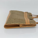 GUCCI GG Canvas Shoulder Bag Beige Gold Auth 129343-5