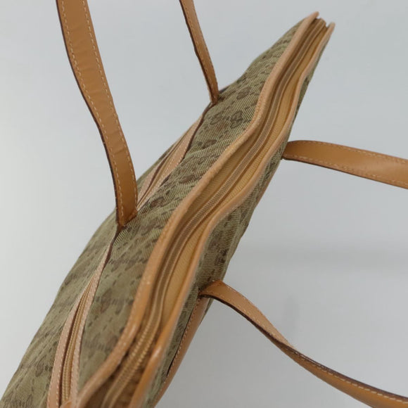 GUCCI GG Canvas Shoulder Bag Beige Gold Auth 129343