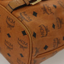 MCM Logogram Vicetos Tote Bag PVC Leather 2way Brown Gold Auth 129344-14