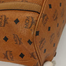 MCM Logogram Vicetos Tote Bag PVC Leather 2way Brown Gold Auth 129344-15
