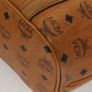 MCM Logogram Vicetos Tote Bag PVC Leather 2way Brown Gold Auth 129344-16
