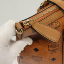 MCM Logogram Vicetos Tote Bag PVC Leather 2way Brown Gold Auth 129344-10