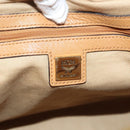 MCM Logogram Vicetos Tote Bag PVC Leather 2way Brown Gold Auth 129344-17