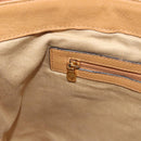 MCM Logogram Vicetos Tote Bag PVC Leather 2way Brown Gold Auth 129344-20