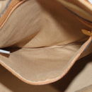 MCM Logogram Vicetos Tote Bag PVC Leather 2way Brown Gold Auth 129344-21