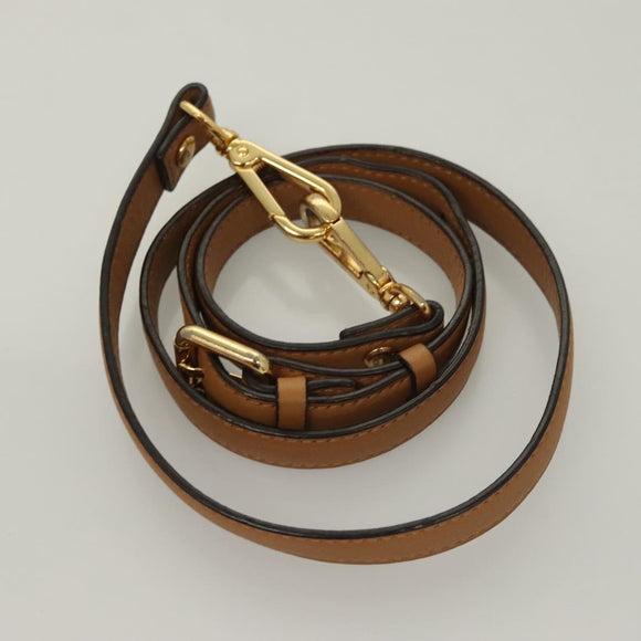 MCM Logogram Vicetos Tote Bag PVC Leather 2way Brown Gold Auth 129344