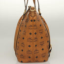 MCM Logogram Vicetos Tote Bag PVC Leather 2way Brown Gold Auth 129344-4