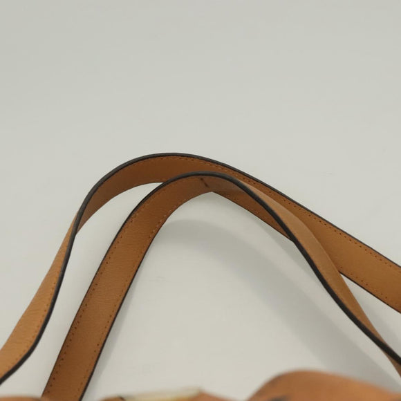 MCM Logogram Vicetos Tote Bag PVC Leather 2way Brown Gold Auth 129344