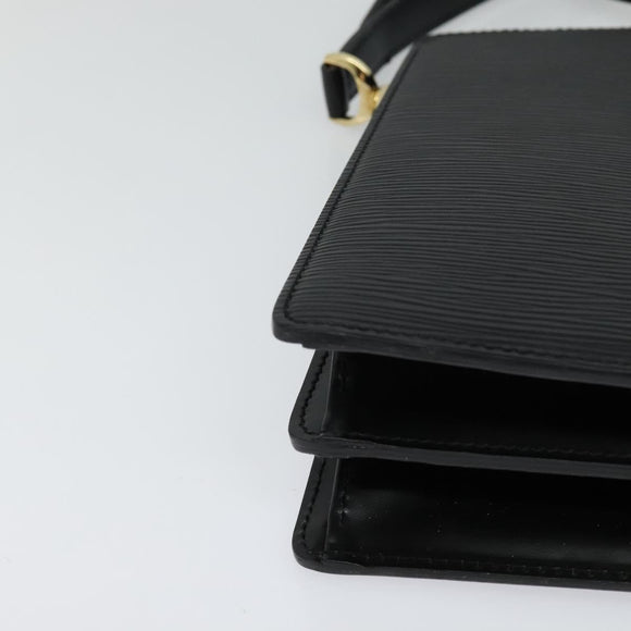 LOUIS VUITTON Epi Capuchin Shoulder Bag Black M52342 LV Auth 129355