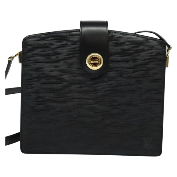 LOUIS VUITTON Epi Capuchin Shoulder Bag Black M52342 LV Auth 129355