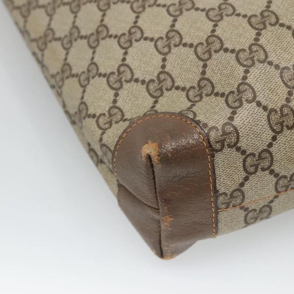 GUCCI GG Supreme Tote Bag PVC Beige Gold 002 39 0054 Auth 129381