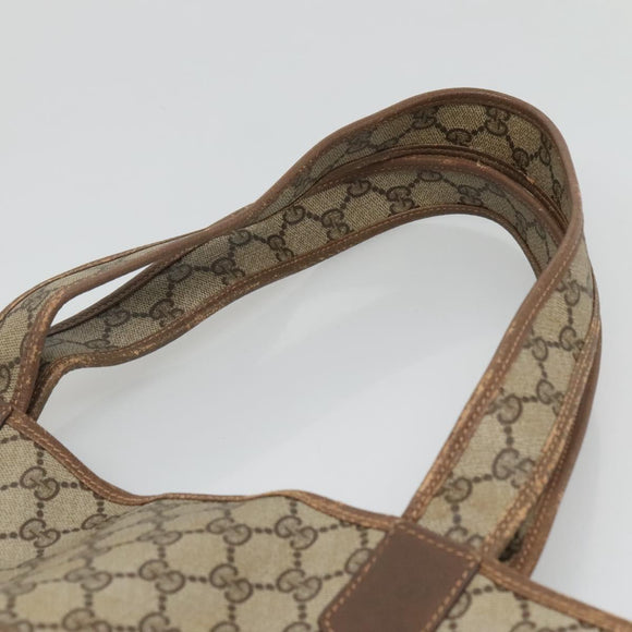 GUCCI GG Supreme Tote Bag PVC Beige Gold 002 39 0054 Auth 129381