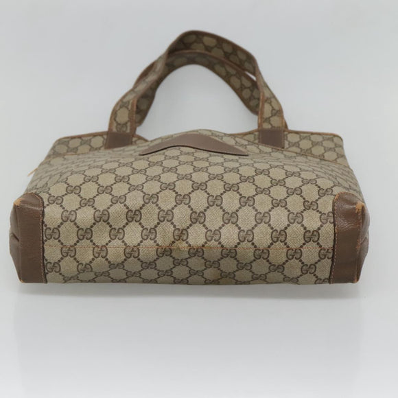 GUCCI GG Supreme Tote Bag PVC Beige Gold 002 39 0054 Auth 129381