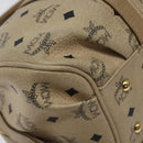 MCM Vicetos Logogram Hand Bag PVC Leather Beige Gold Auth 129390-13