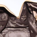 MCM Vicetos Logogram Hand Bag PVC Leather Beige Gold Auth 129390-19