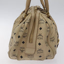 MCM Vicetos Logogram Hand Bag PVC Leather Beige Gold Auth 129390-4