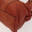 GUCCI Bamboo Tote Bag Leather Orange Gold 232947 Auth 129392-10