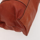 GUCCI Bamboo Tote Bag Leather Orange Gold 232947 Auth 129392-11