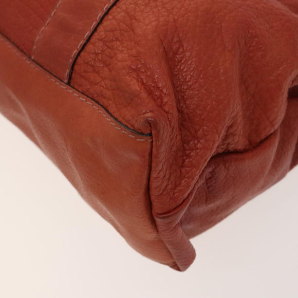 GUCCI Bamboo Tote Bag Leather Orange Gold 232947 Auth 129392