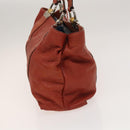 GUCCI Bamboo Tote Bag Leather Orange Gold 232947 Auth 129392-5