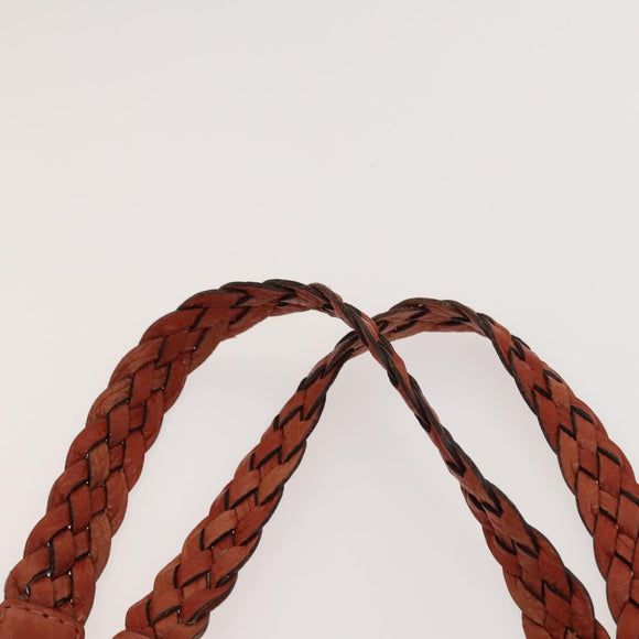 GUCCI Bamboo Tote Bag Leather Orange Gold 232947 Auth 129392