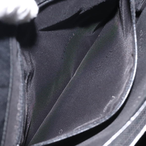 GUCCI Bamboo Hand Bag Canvas Black Silver 002 1016 Auth 129394