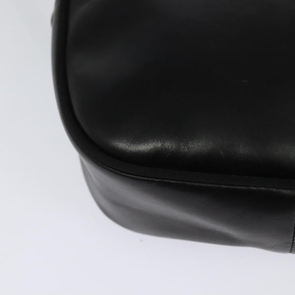 Salvatore Ferragamo Vala Shoulder Bag Leather Black Gold Auth 129395