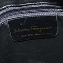Salvatore Ferragamo Vala Shoulder Bag Leather Black Gold Auth 129395-12