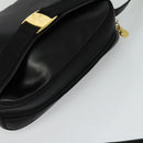 Salvatore Ferragamo Vala Shoulder Bag Leather Black Gold Auth 129395-6