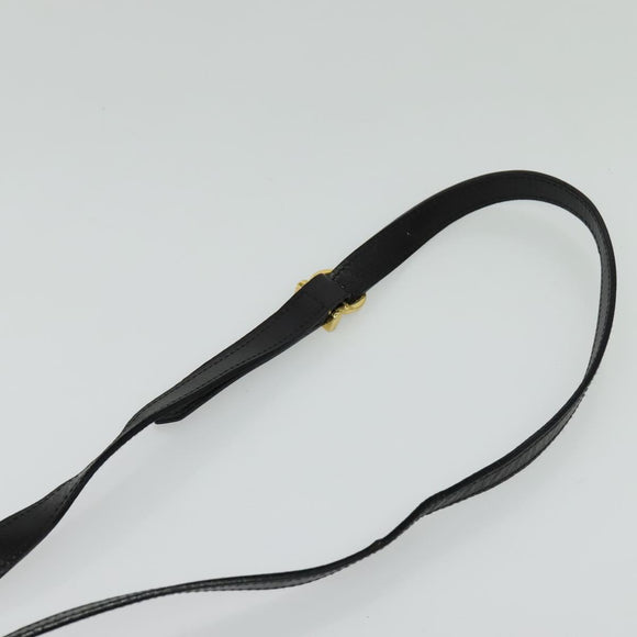 Salvatore Ferragamo Vala Shoulder Bag Leather Black Gold Auth 129395