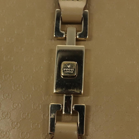 GUCCI Micro GG Canvas Jackie Hand Bag Beige Gold 002 1065 Auth 129399