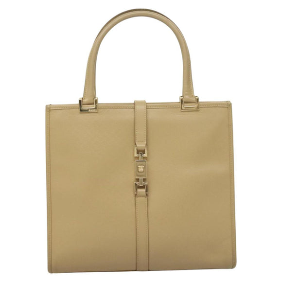 GUCCI Micro GG Canvas Jackie Hand Bag Beige Gold 002 1065 Auth 129399