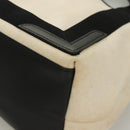 BALENCIAGA Navy Cabas S Hand Bag Canvas Black White 339933 Auth 129400-15