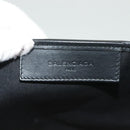 BALENCIAGA Navy Cabas S Hand Bag Canvas Black White 339933 Auth 129400-18